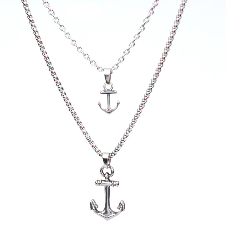 Battle Rope Anchor - Colar de âncora hiphop para homens