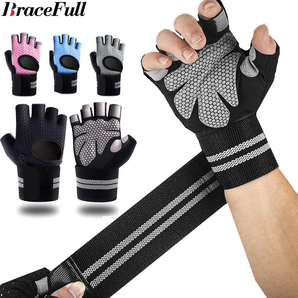 Crossfit Workout Gear - Luvas de ginástica meio dedo com