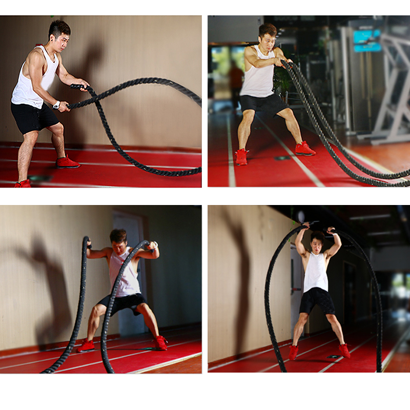 Crossfit No Equipment - Cordas de batalha profissionais de 9m/12m/15m,