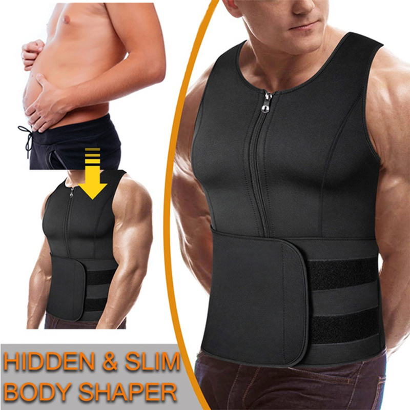 Homens neoprene sauna zíper ci - Crossfit Weight Vest avaliação e preço
