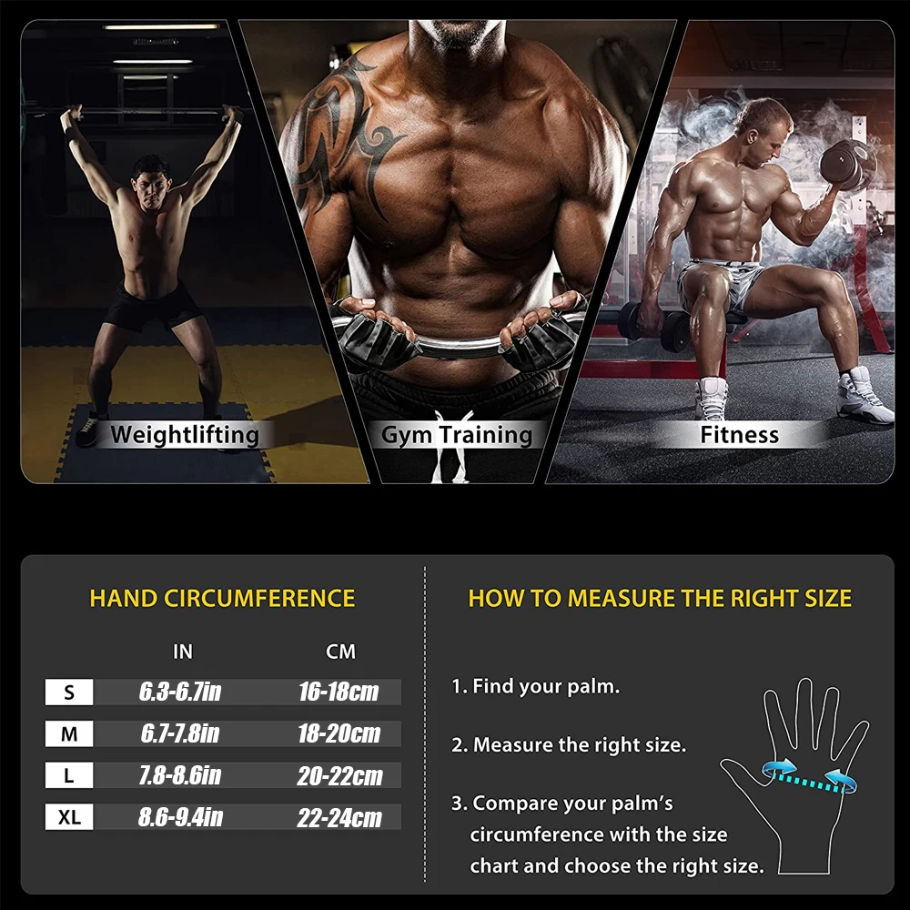 Luvas de ginástica meio dedo c - Crossfit Workout Gear avaliação e preço