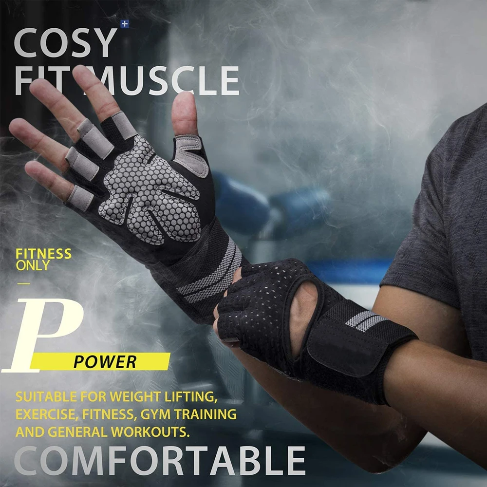 Luvas de ginástica meio dedo c - Crossfit Workout Gear avaliação e preço